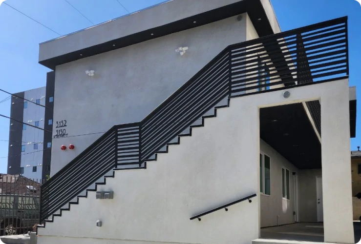 Construction of new 2 story building. Koreatown.  Los Angeles